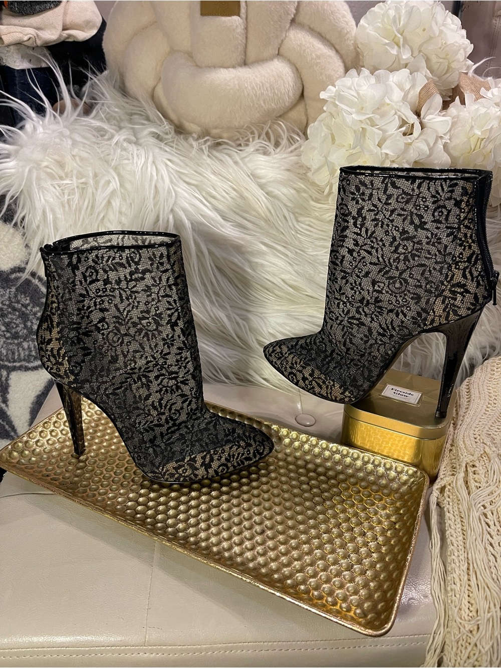 Bottega Veneta Lace Ankle Boots